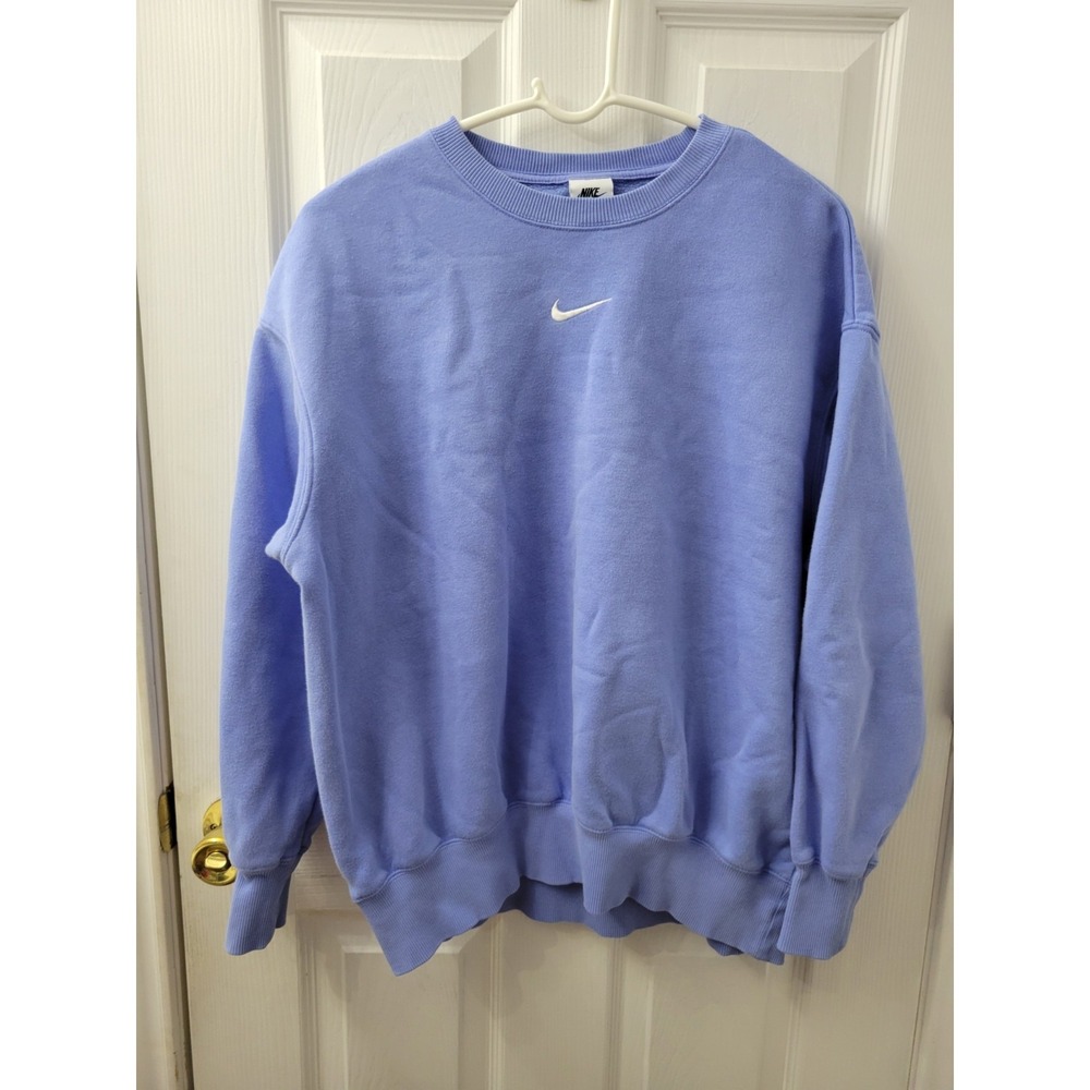 Nike Men's Small Pullover Sweatshirt Blue Embroidered Logo